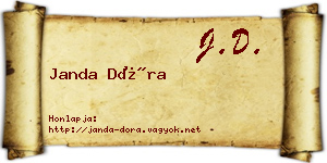 Janda Dóra névjegykártya